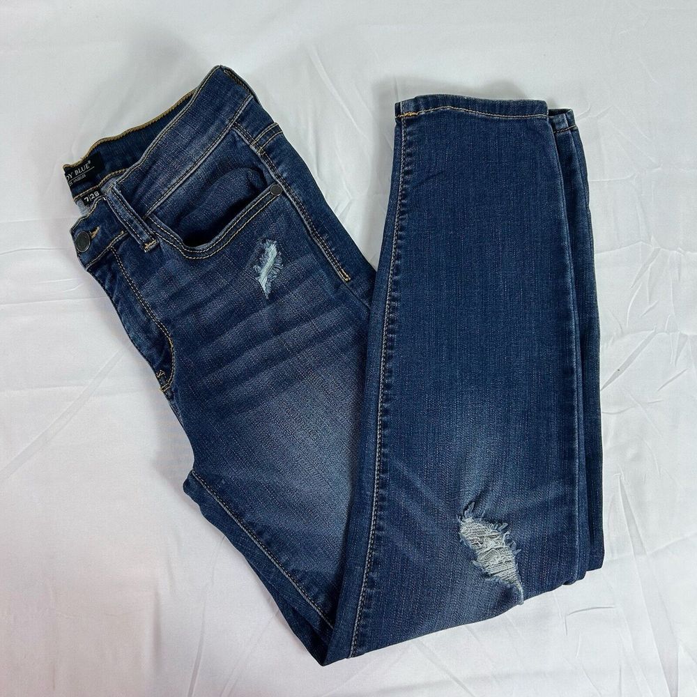 Judy Blue Jeans Women's 7 / 28 Relaxed Fit Mid Rise Distressed Stretch JB8289DK - Picture 10 of 10